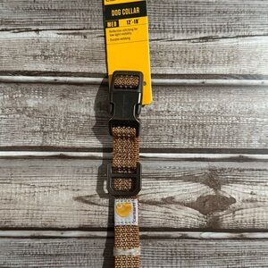 Carhartt Brown Dog Collar with Reflective Stitching